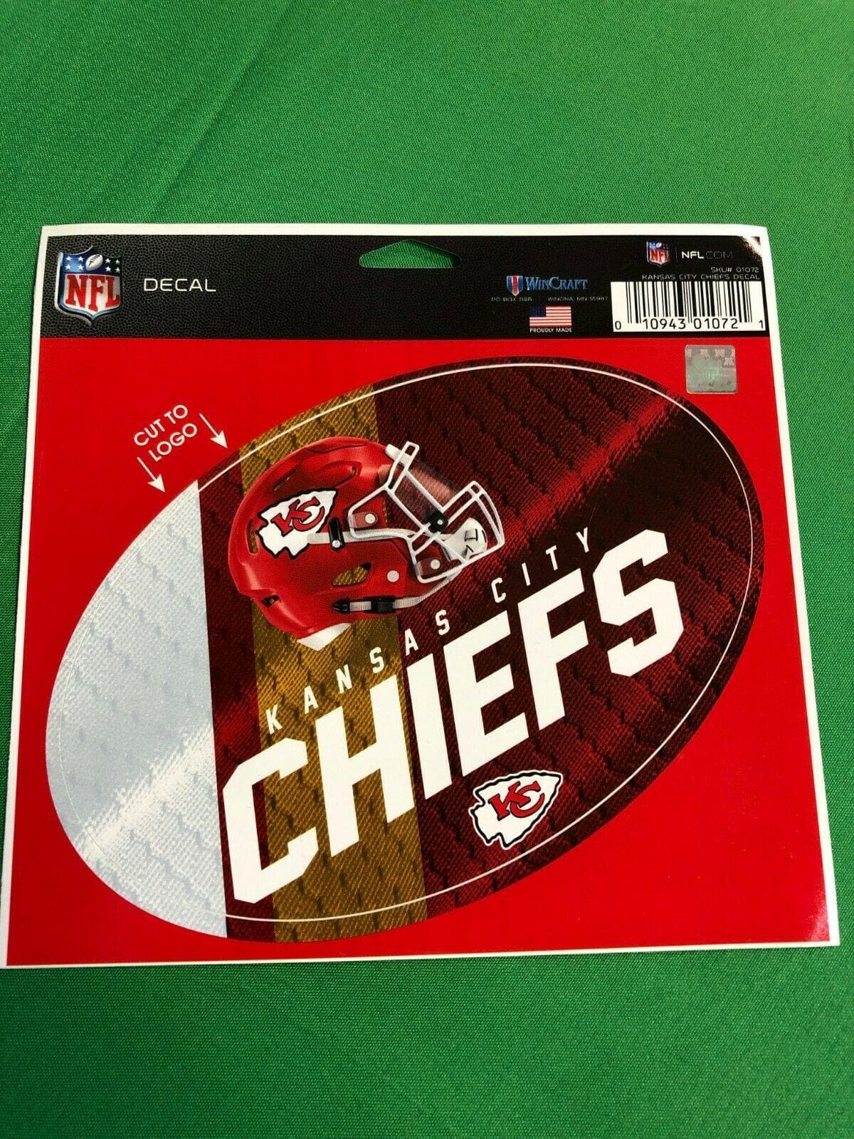 NFL Kansas City Chiefs Wincraft Oval Decal Sticker NWT