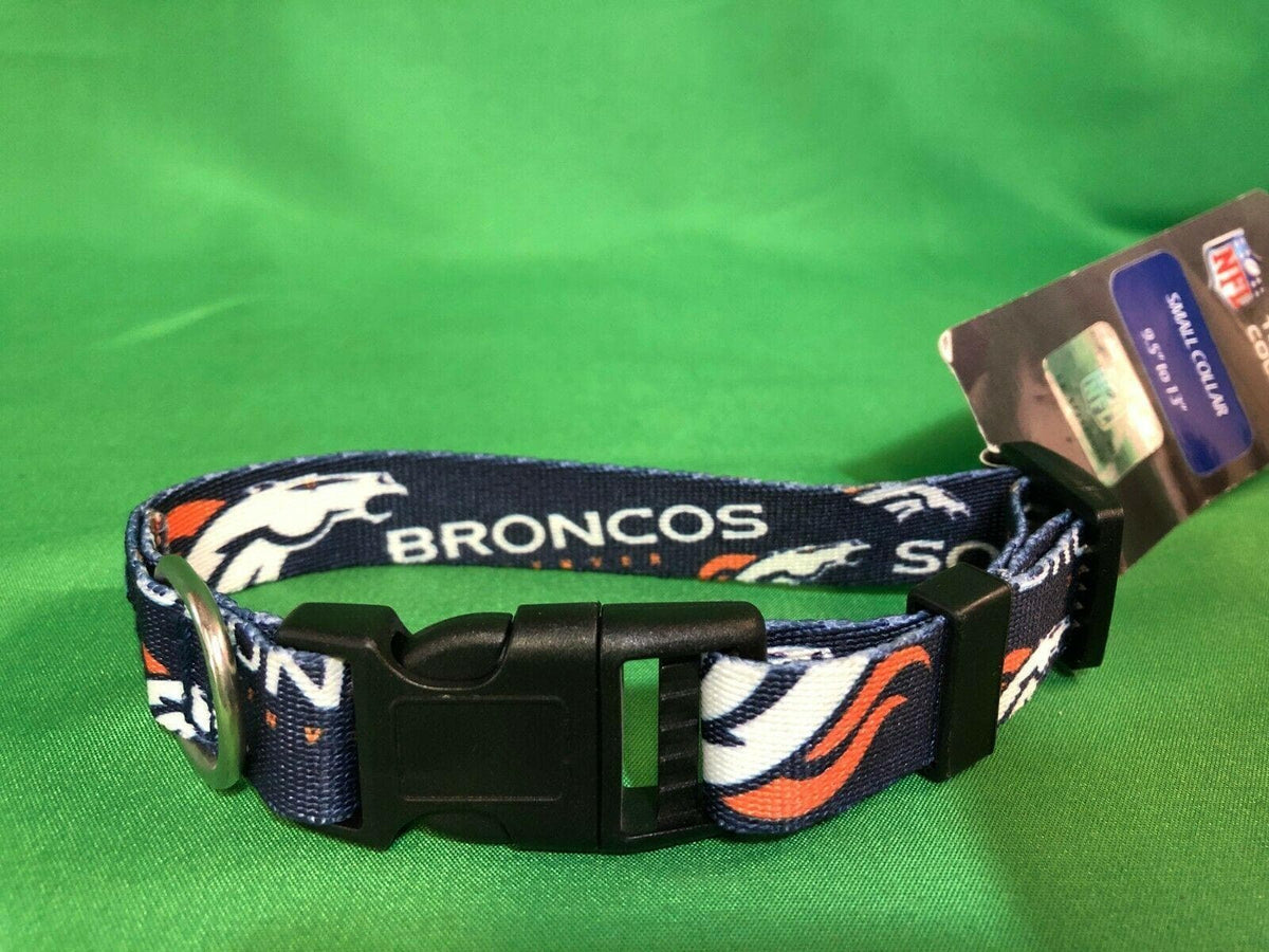 NFL Denver Broncos Team Dog Collar Size Small NWT