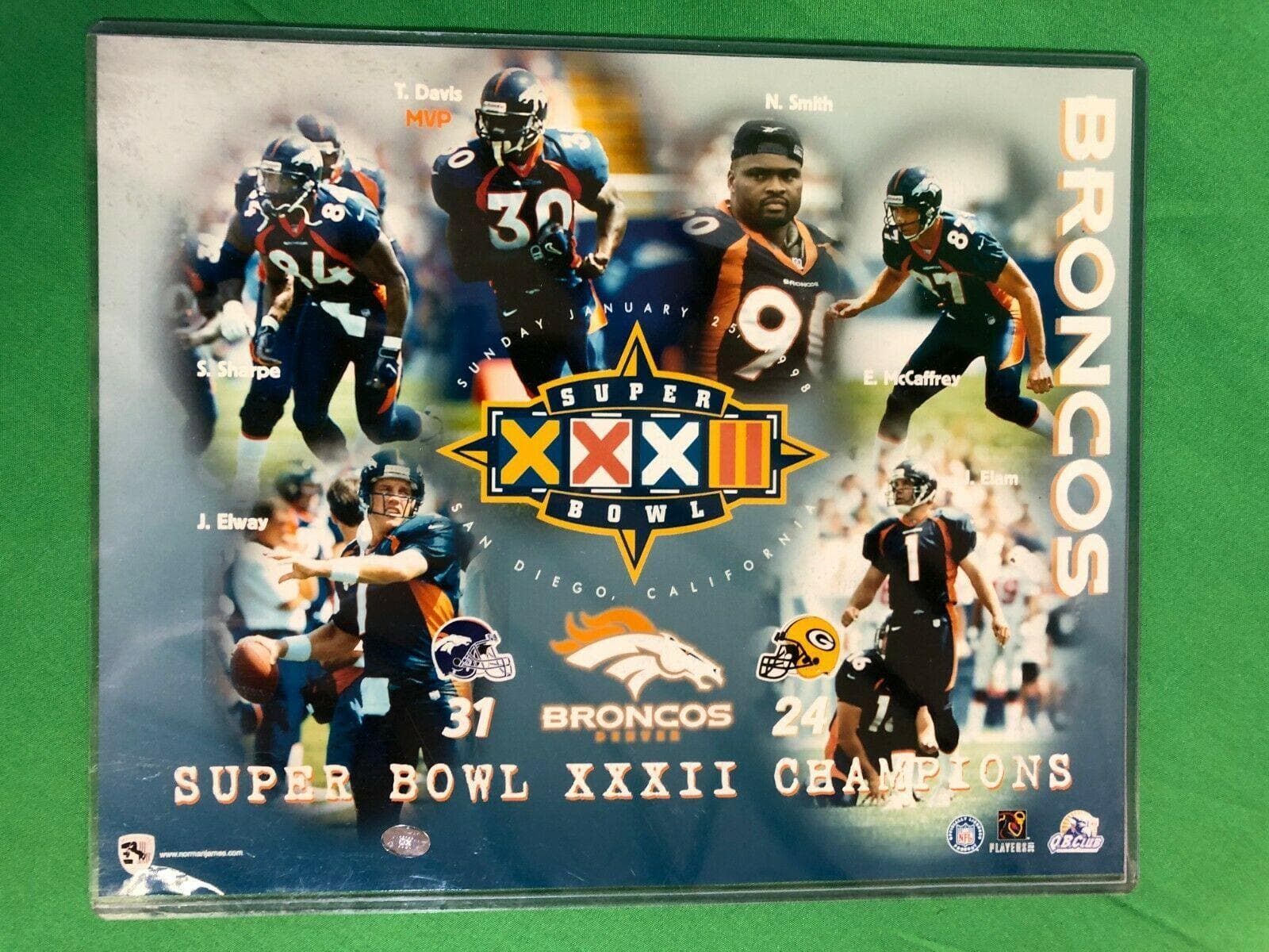 NFL Denver Broncos Super Bowl XXXII 8x10 Ready to Frame Photo Collage