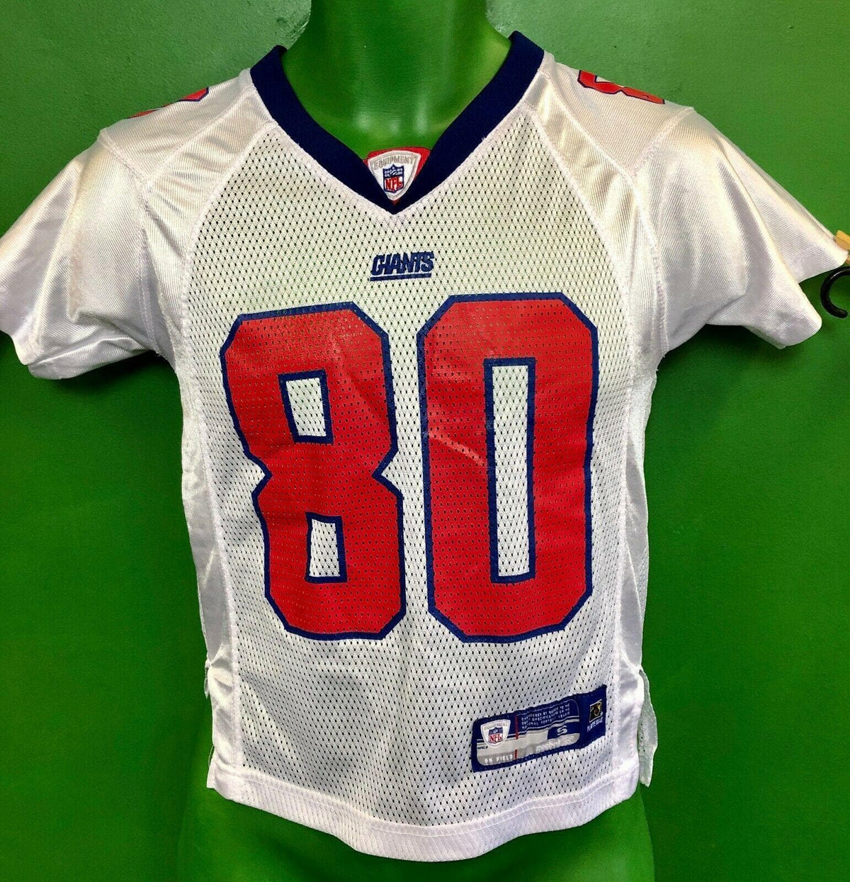 New York Giants Football Jersey #80 Jeremy Shockey Youth Boys Large 14-16  NFL