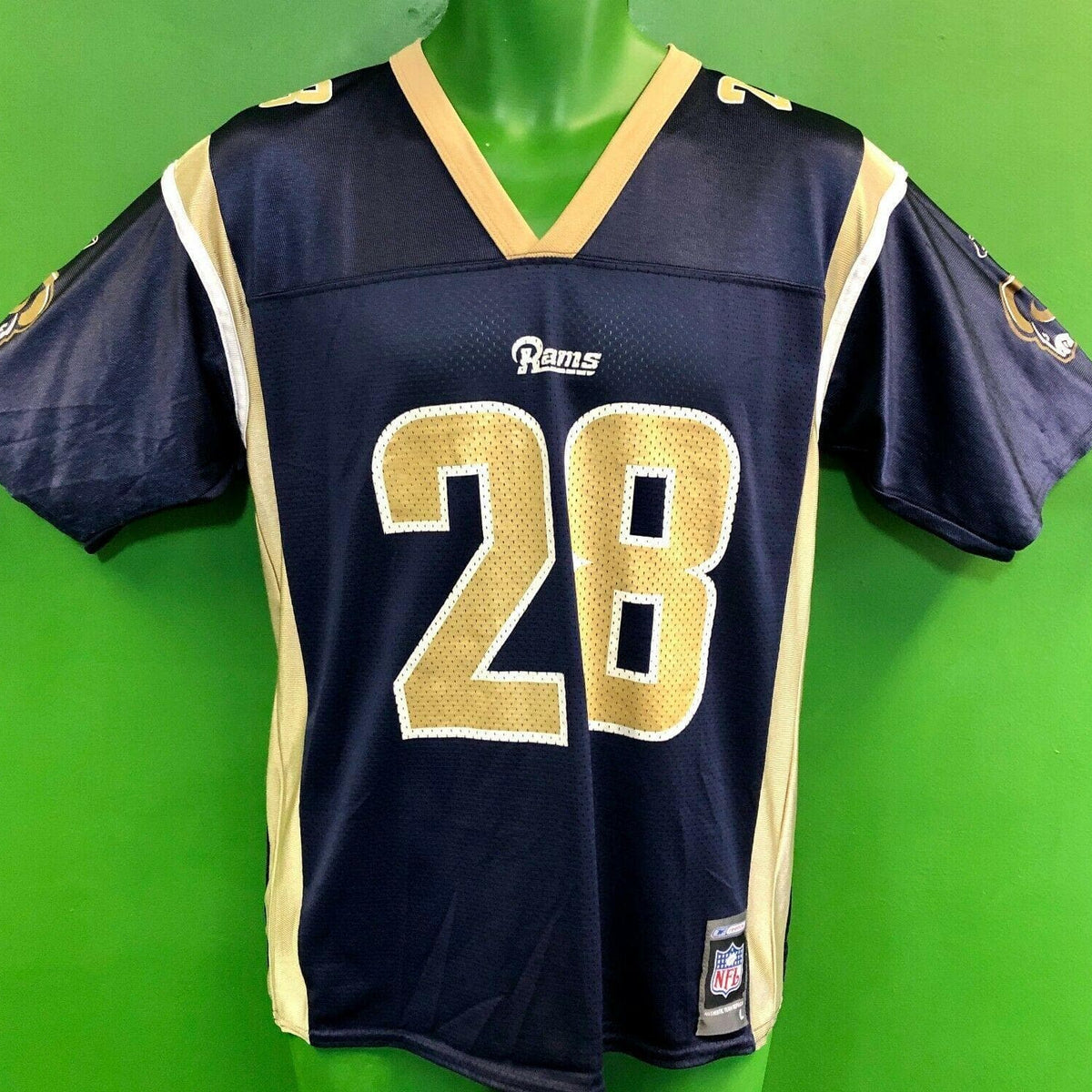 ST LOUIS RAMS MARSHALL FAULK FOOTBALL JERSEY SIZE LARGE 14/16