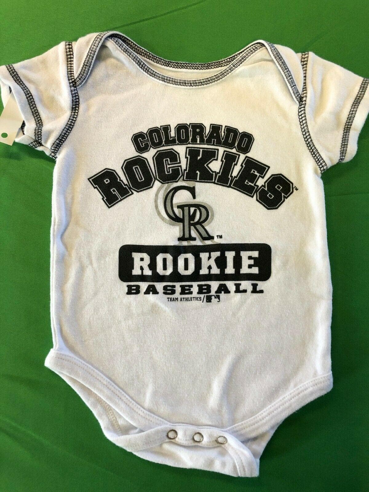 MLB Colorado Rockies White Rookie Bodysuit/Vest 6-9 Months