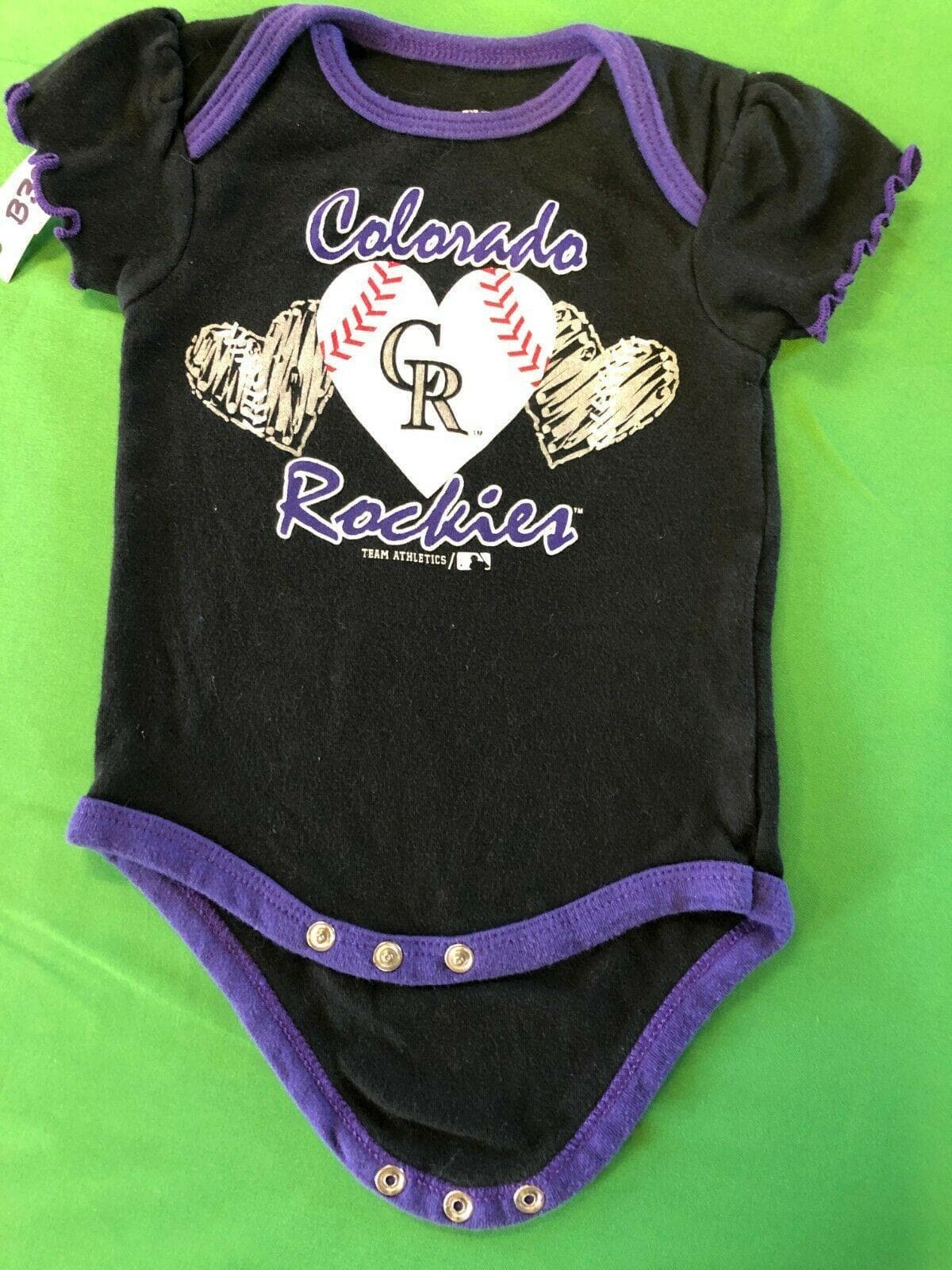 MLB Colorado Rockies Hearts Girls' Bodysuit/Vest Newborn 0-3 Months