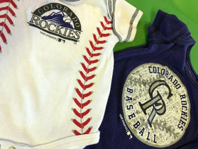 MLB Colorado Rockies Set of 2 Bodysuits/Vests Newborn 0-3 Months