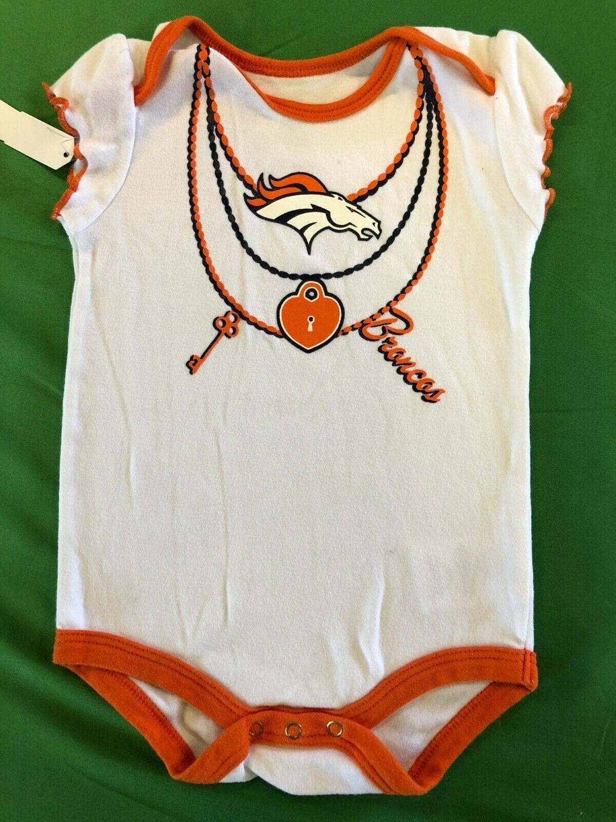 NFL Denver Broncos Cute Necklace Bodysuit/Vest 12 Months