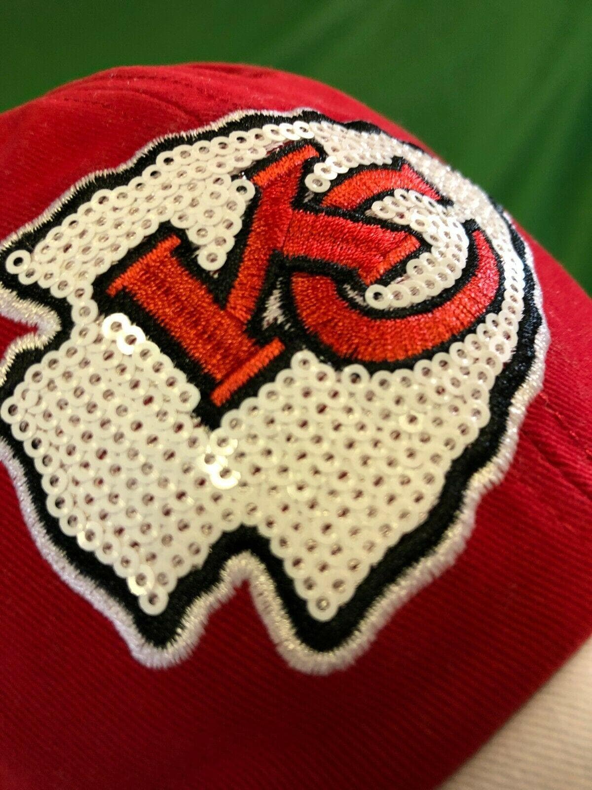 NFL Kansas City Chiefs Sequin Baseball Hat/Cap Women's OSFM NWT