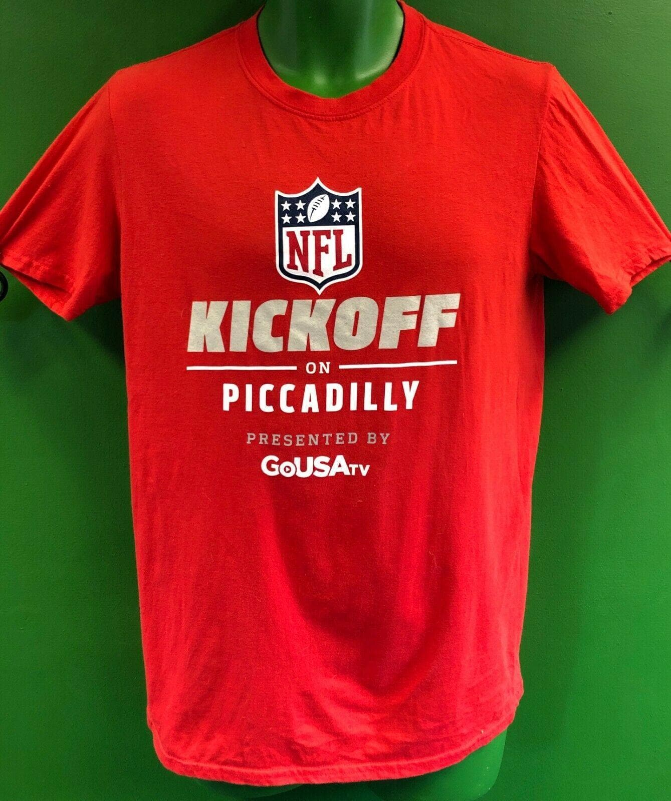 NFL Kickoff on Piccadilly 2018 Red T-Shirt Unisex Medium NWOT