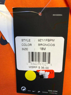 NFL Denver Broncos Set of 3 Bodysuits/Vests 18 months NWT
