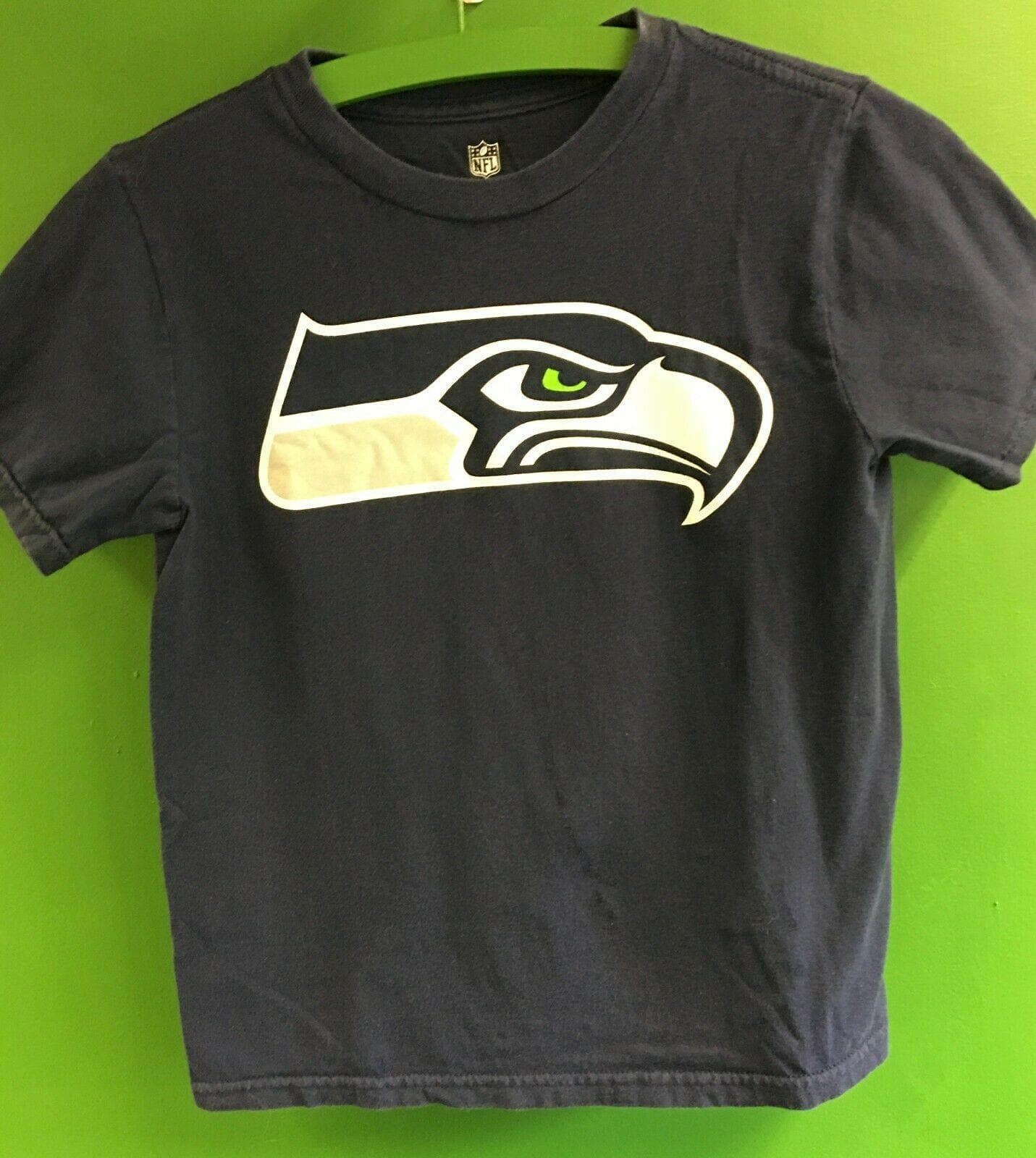 NFL Seattle Seahawks Navy Blue T-Shirt Youth Small 6-8