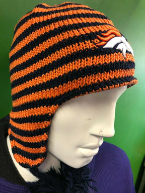 NFL Denver Broncos Reebok Striped Tassel Woolly Hat OSFA