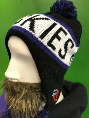 MLB Colorado Rockies Sponsored Woolly Bobble Hat w/Tie OSFA