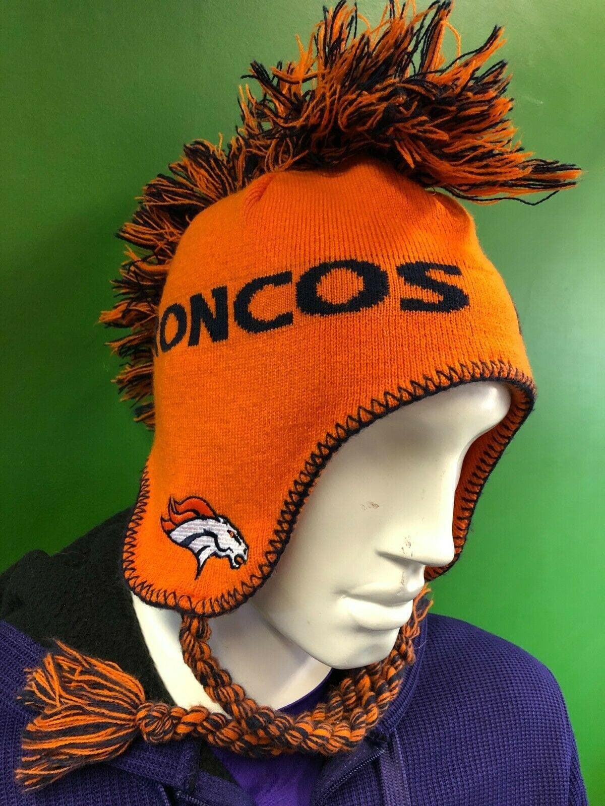 NFL Denver Broncos Mohician Style Woolly Hat Youth 8-20 Cool!
