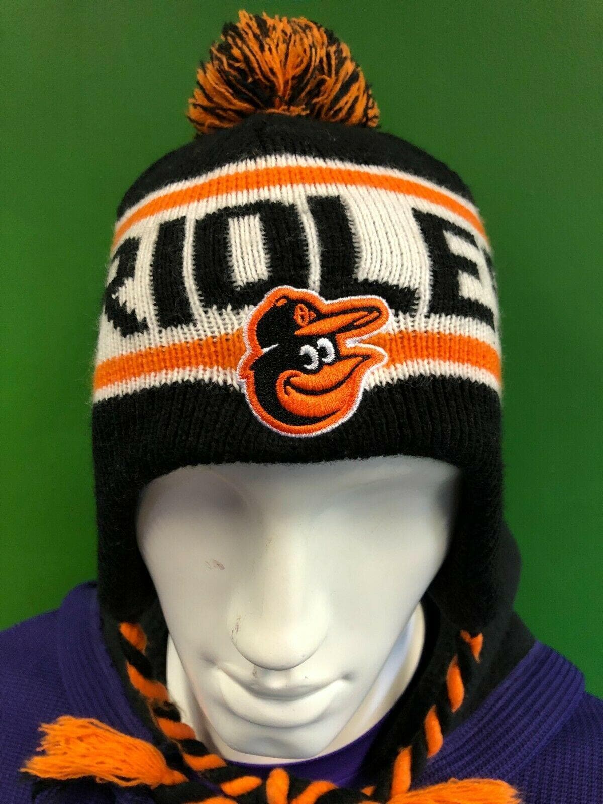 MLB Baltimore Orioles Woolly Bobble Hat w/Tie OSFA