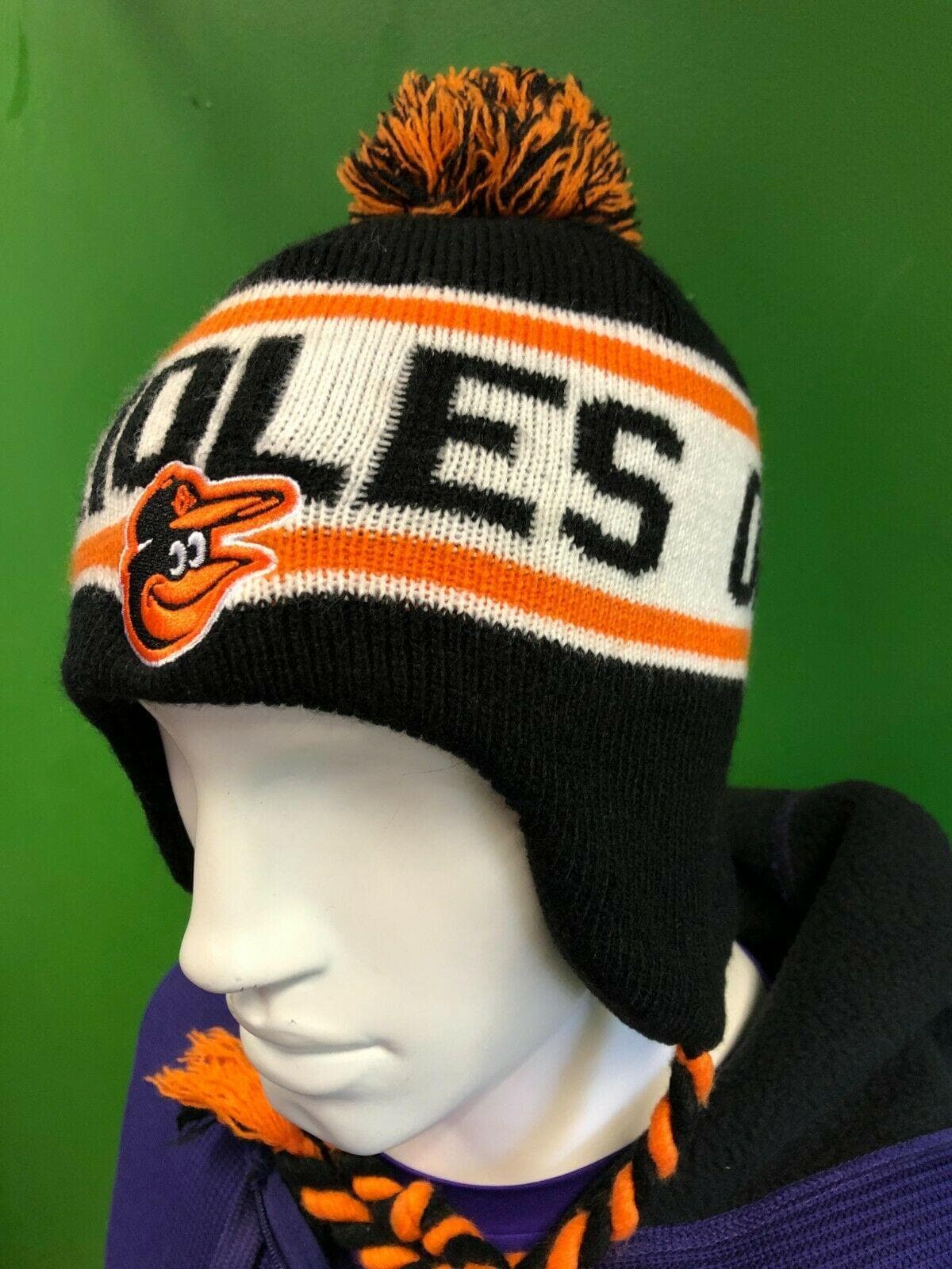 MLB Baltimore Orioles Woolly Bobble Hat w/Tie OSFA