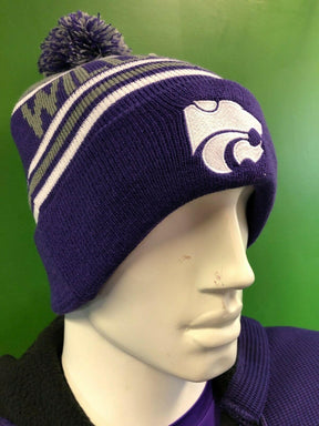 NCAA Kansas State Wildcats Woolly Bobble Hat Striped OSFA
