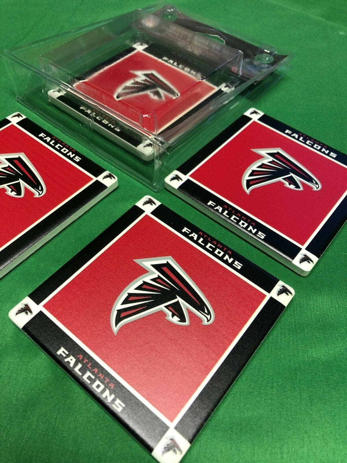 NFL Atlanta Falcons Set of 4 Coasters New in Package Great Gift! NWT