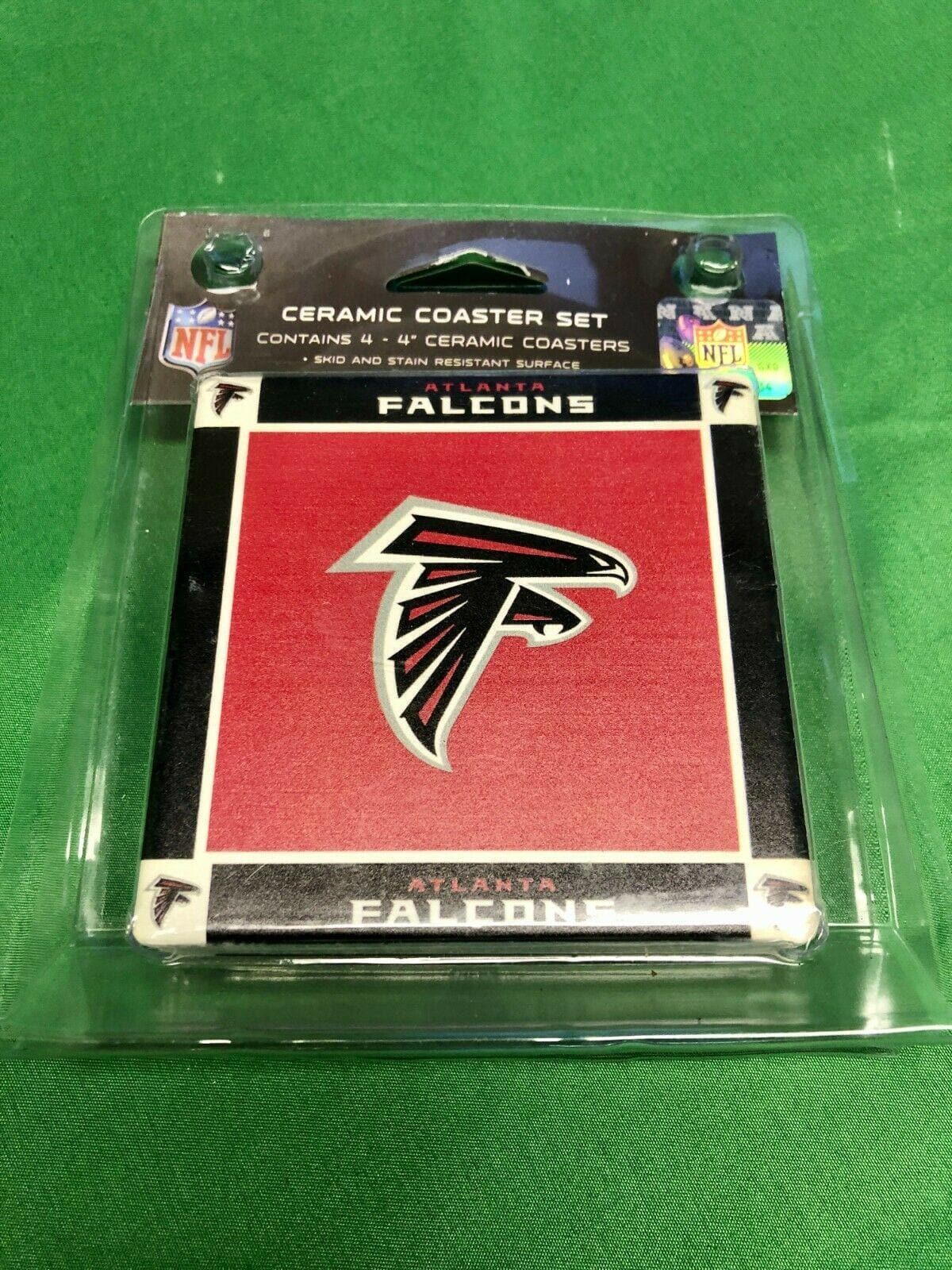 NFL Atlanta Falcons Set of 4 Coasters New in Package Great Gift! NWT