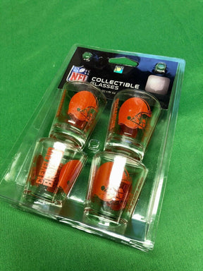 NFL Cleveland Browns Set of 4 Collectible Shot Glasses NWT Great Gift!
