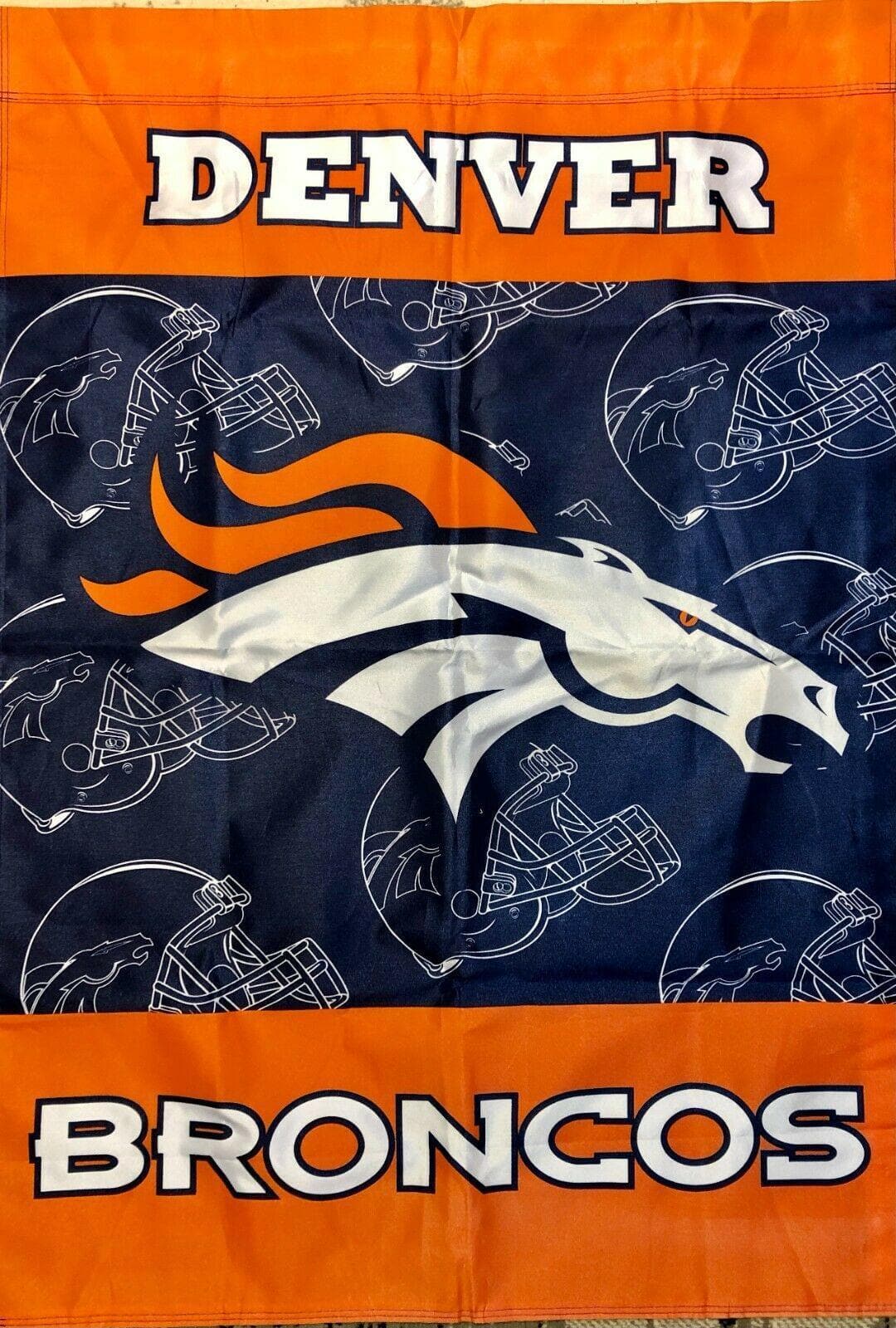 NFL Denver Broncos 4' x 3' Flag Vertical Thick & Nice for Fan Cave!