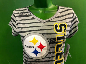 NFL Pittsburgh Steelers Striped Tissue T-Shirt Small Teen 3-5 NWT