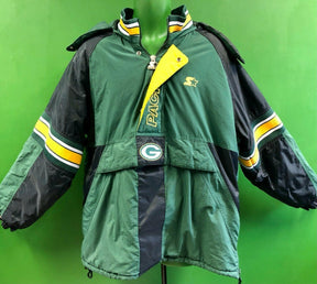 PRO LINE STARTER MENS SMALL GREEN BAY PACKER WINTER JACKET FULL ZIP