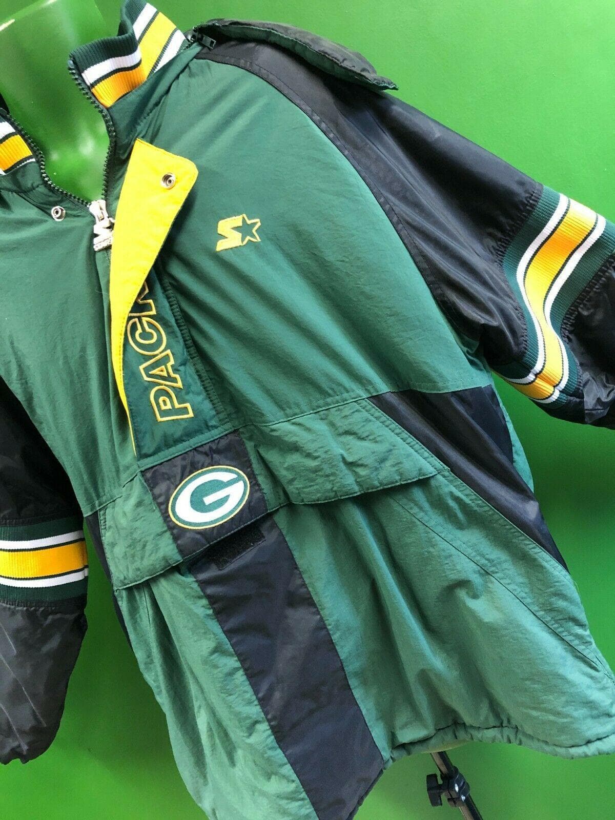 VTG* Starter Green Bay Packers Jacket Mens Sz L Pro Line Windbreaker