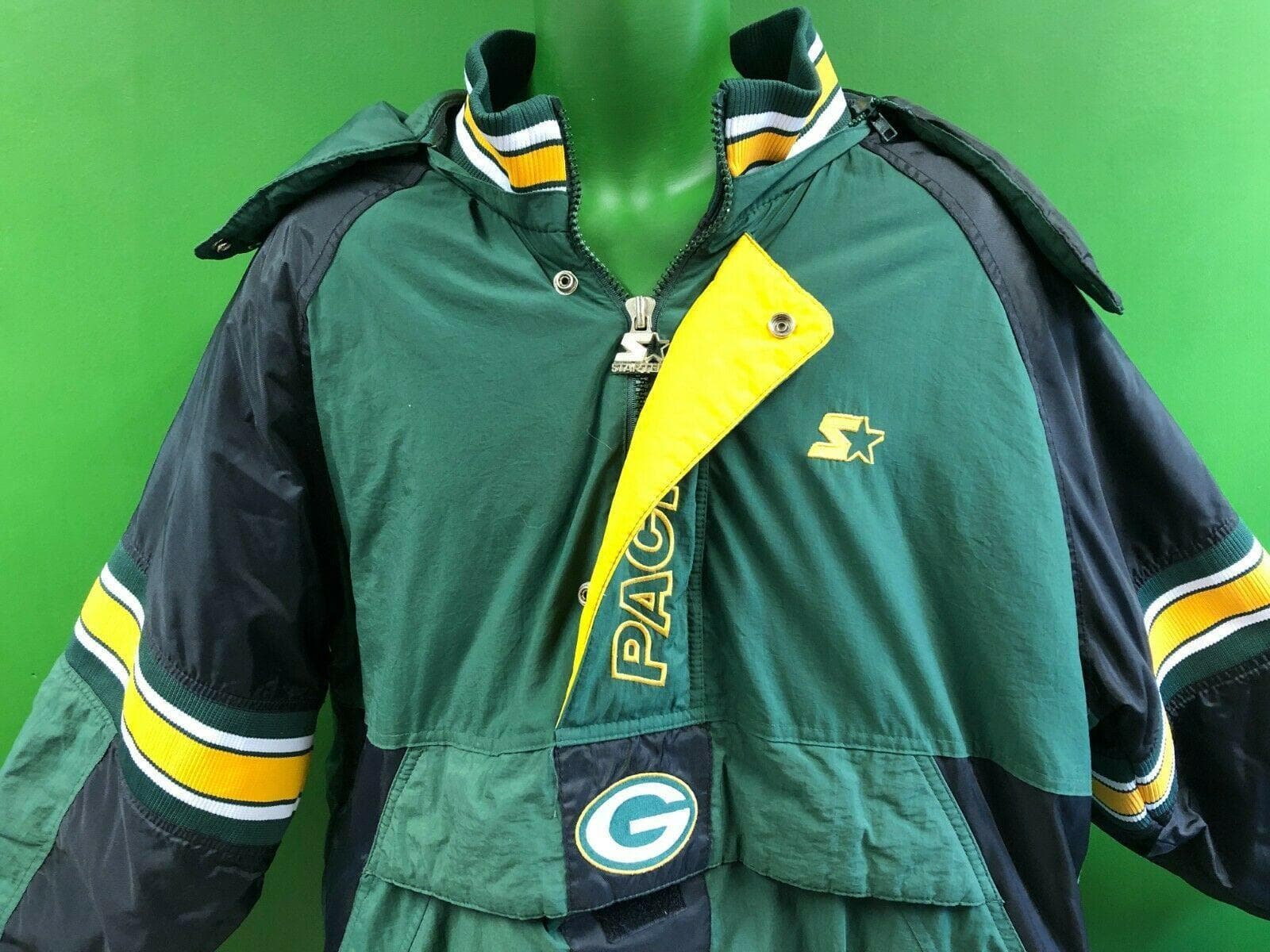 Vintage 90s Green Bay Packers Jacket Men's Large Pro Line Starter Puffer  Winter