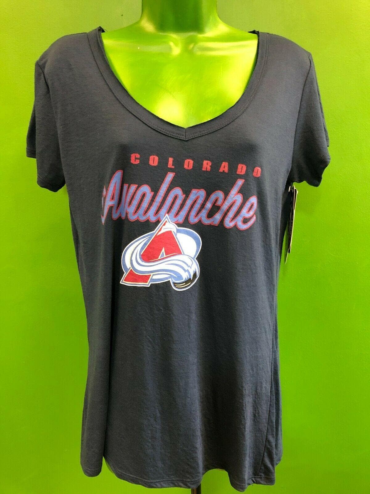 NHL Colorado Avalanche V-Neck T-Shirt Women's Medium NWT