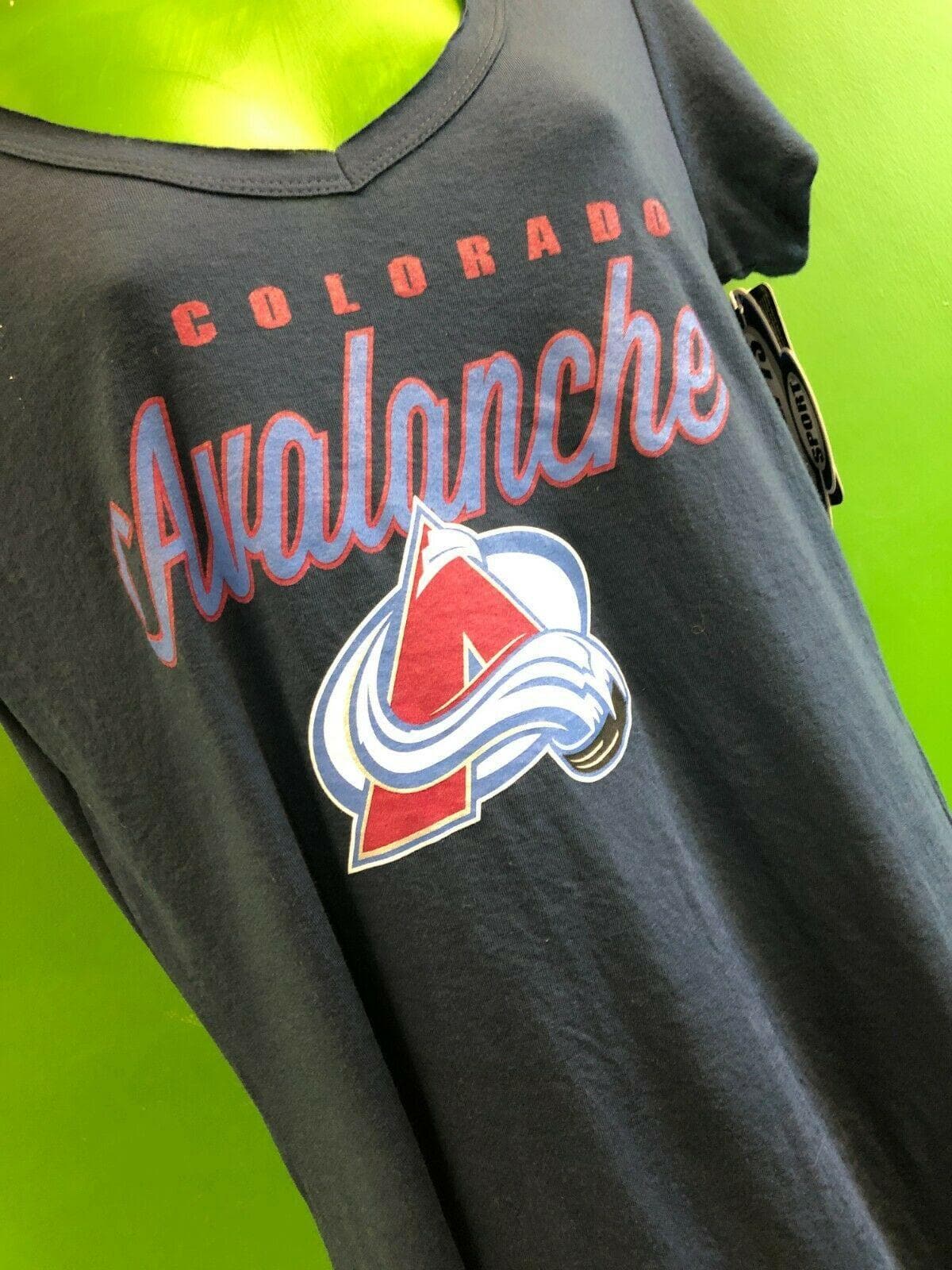 NHL Colorado Avalanche V-Neck T-Shirt Women's Medium NWT