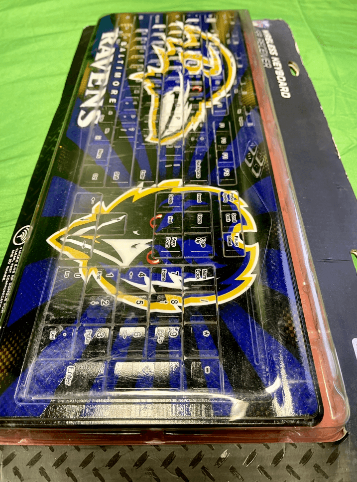 NFL Baltimore Ravens Wireless Keyboard Receiver NWT USB 2.0 Mac PC