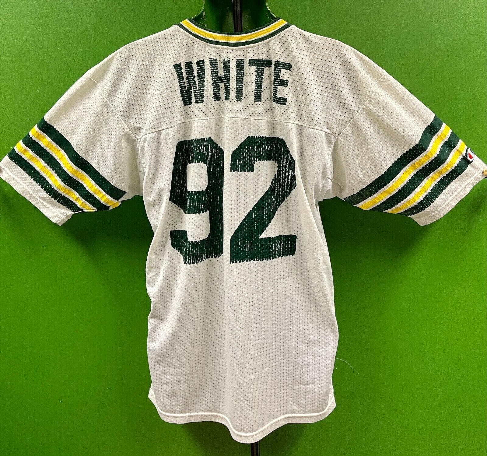 NFL Green Bay Packers White #92 Vintage Champion Jersey Men's 44 large