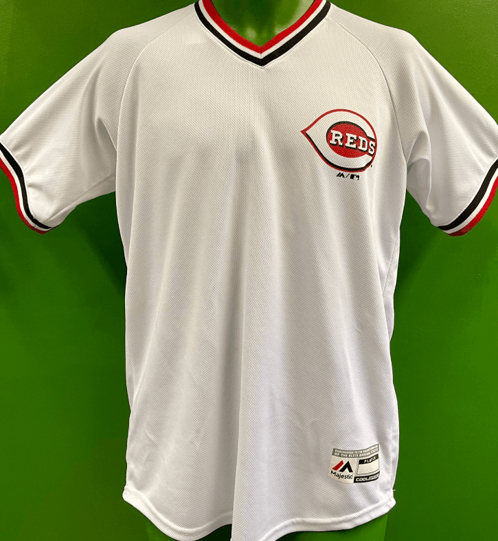 MLB Cincinnati Reds Majestic Jersey-Style Pullover Top Youth X-Large