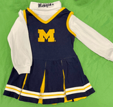 NCAA Michigan Wolverines Cheerleader 2 pc Dress Set 3T