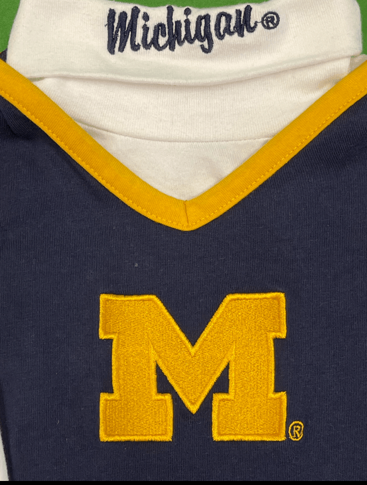 NCAA Michigan Wolverines Cheerleader 2 pc Dress Set 3T