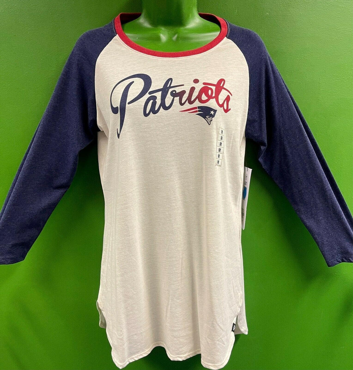 NFL New England Patriots '47 Raglan Splitter T-Shirt Women's medium NWT
