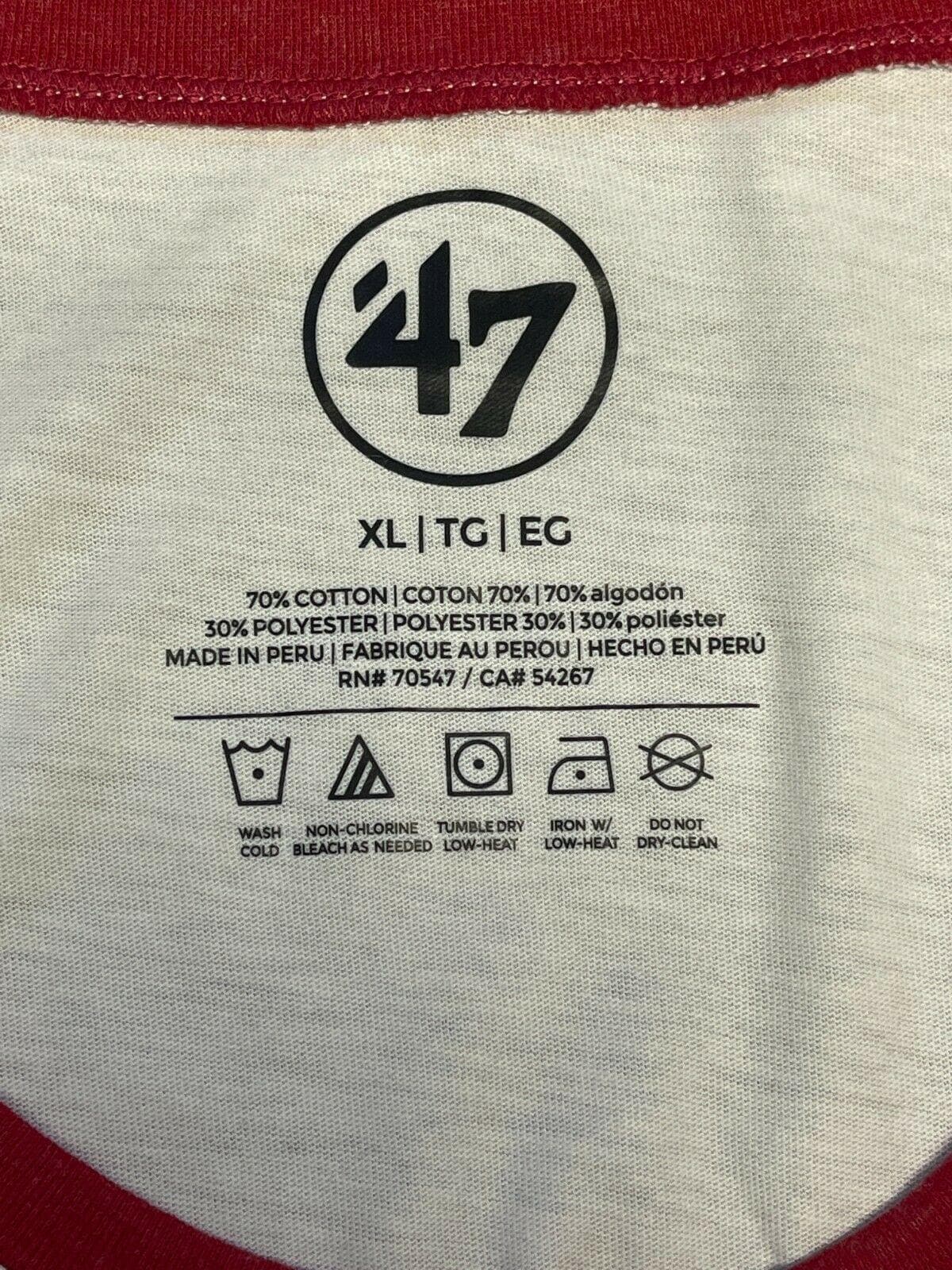 NFL New England Patriots '47 Raglan Splitter T-Shirt Women's XL NWOT