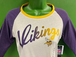 NFL Minnesota Vikings '47 Raglan Splitter T-Shirt Women's XL NWT