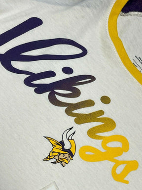 NFL Minnesota Vikings '47 Raglan Splitter T-Shirt Women's XL NWT