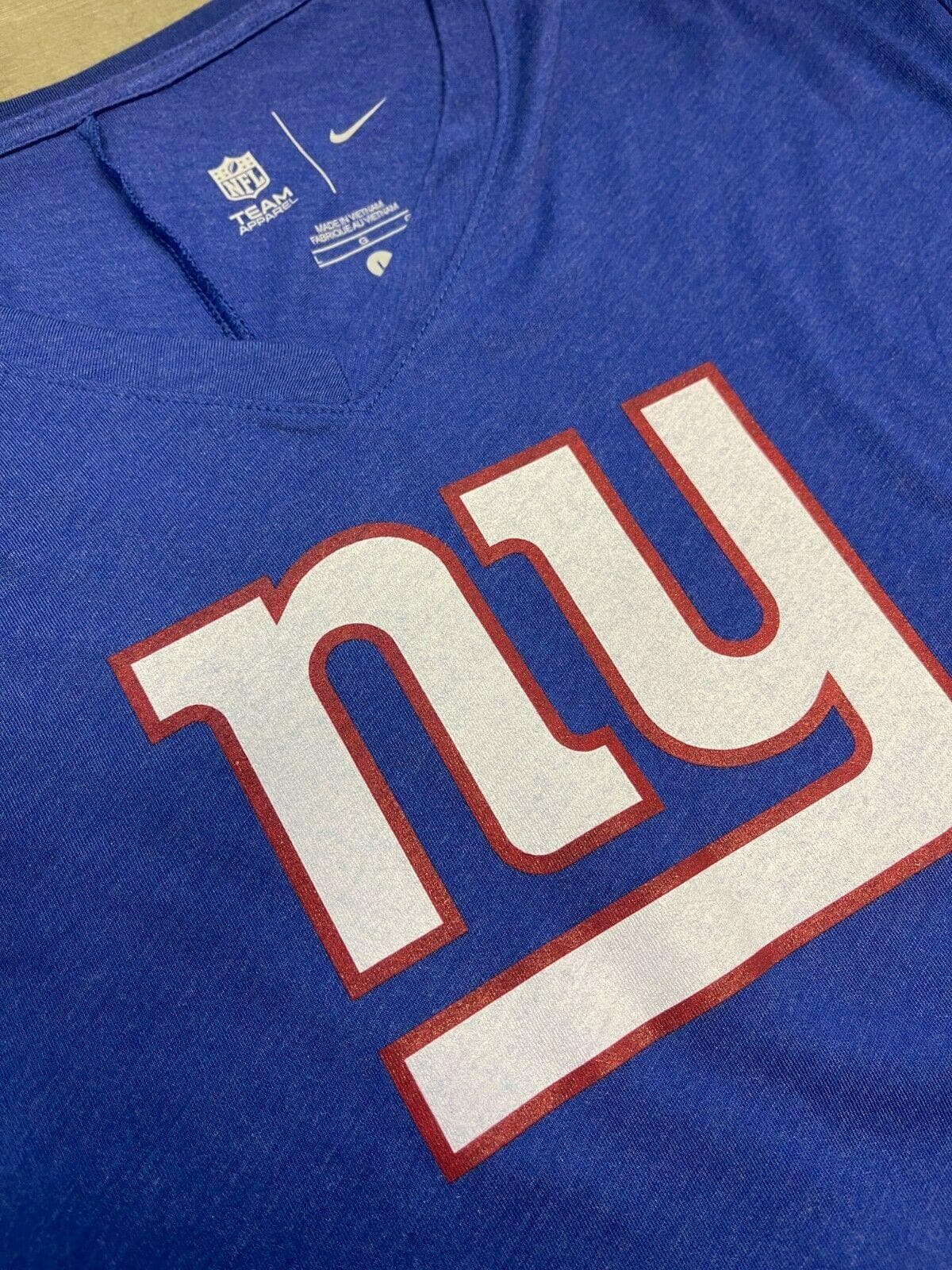 NFL New York Giants V-Neck Classic Logo T-Shirt Women's Large NWT