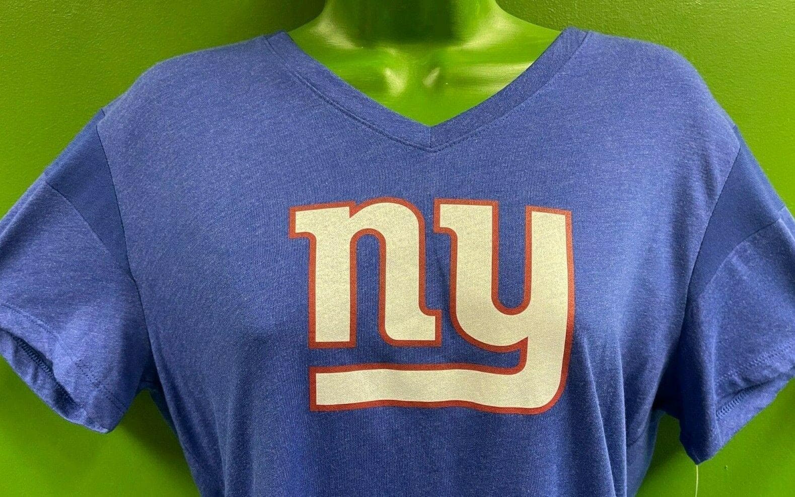 NFL New York Giants V-Neck Classic Logo T-Shirt Women's XL NWOT