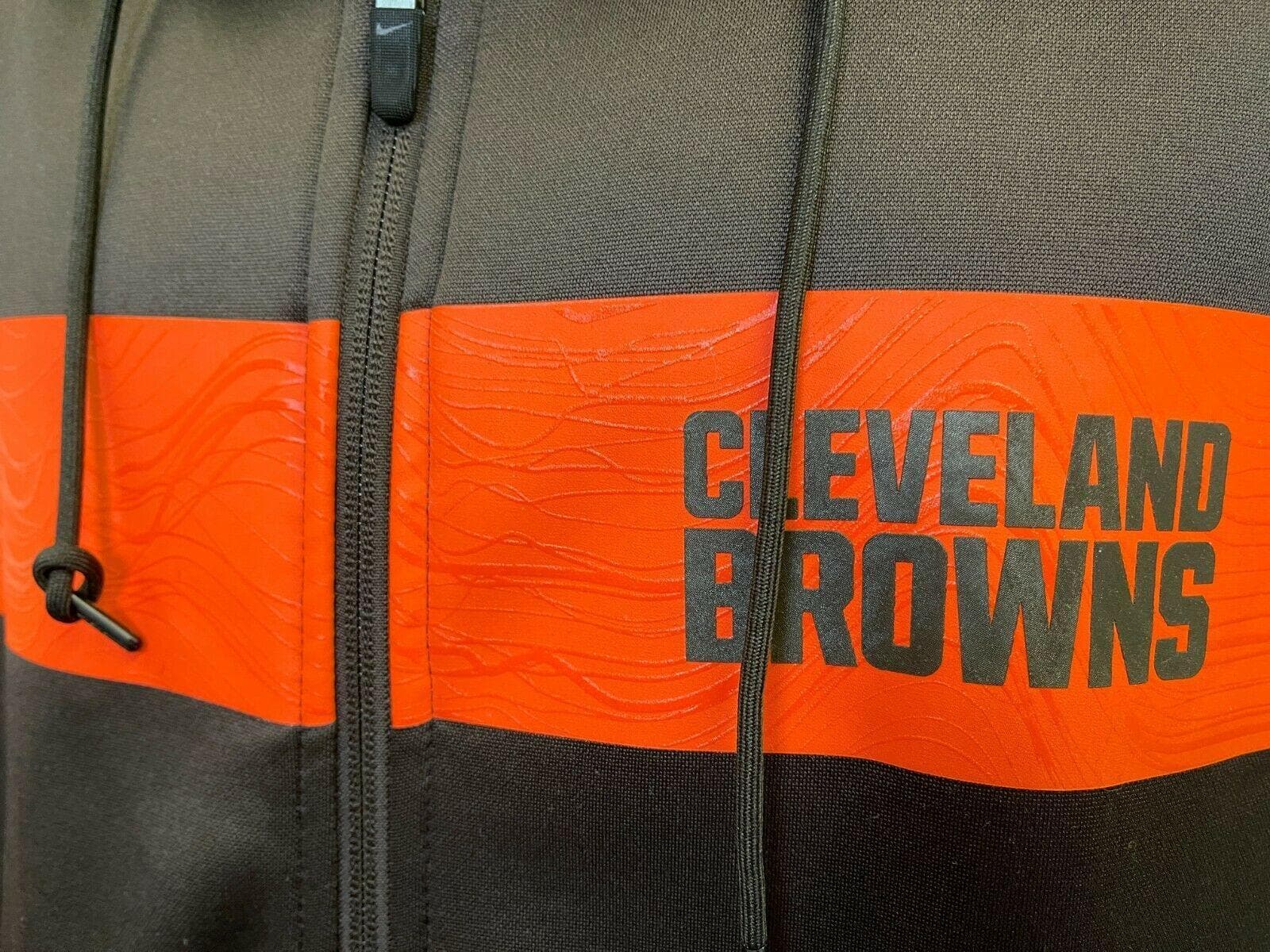 NFL Cleveland Browns On-Field Full Zip Hoodie Men's Small