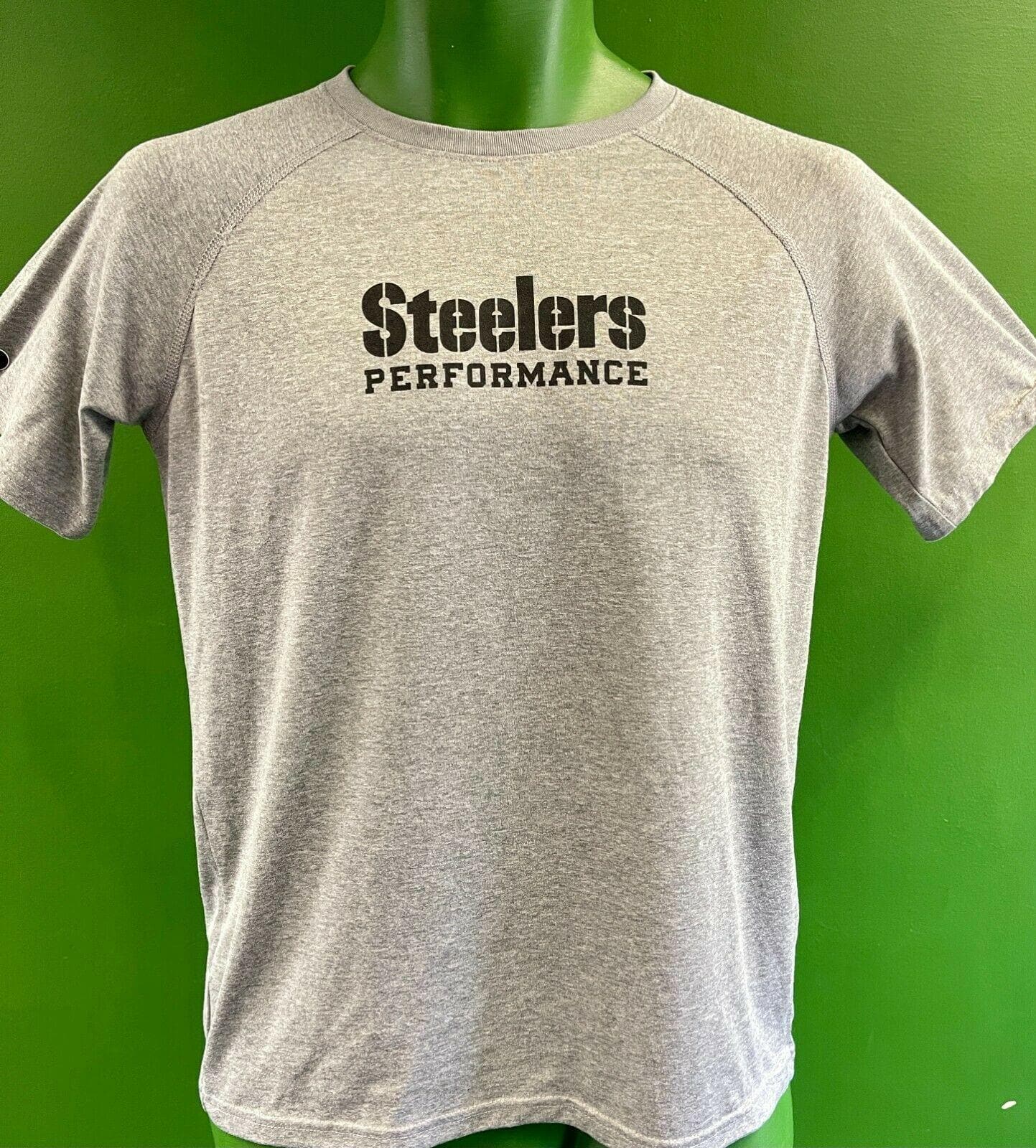 NFL Pittsburgh Steelers Under Armour Heat Gear Grey T-Shirt Youth Large