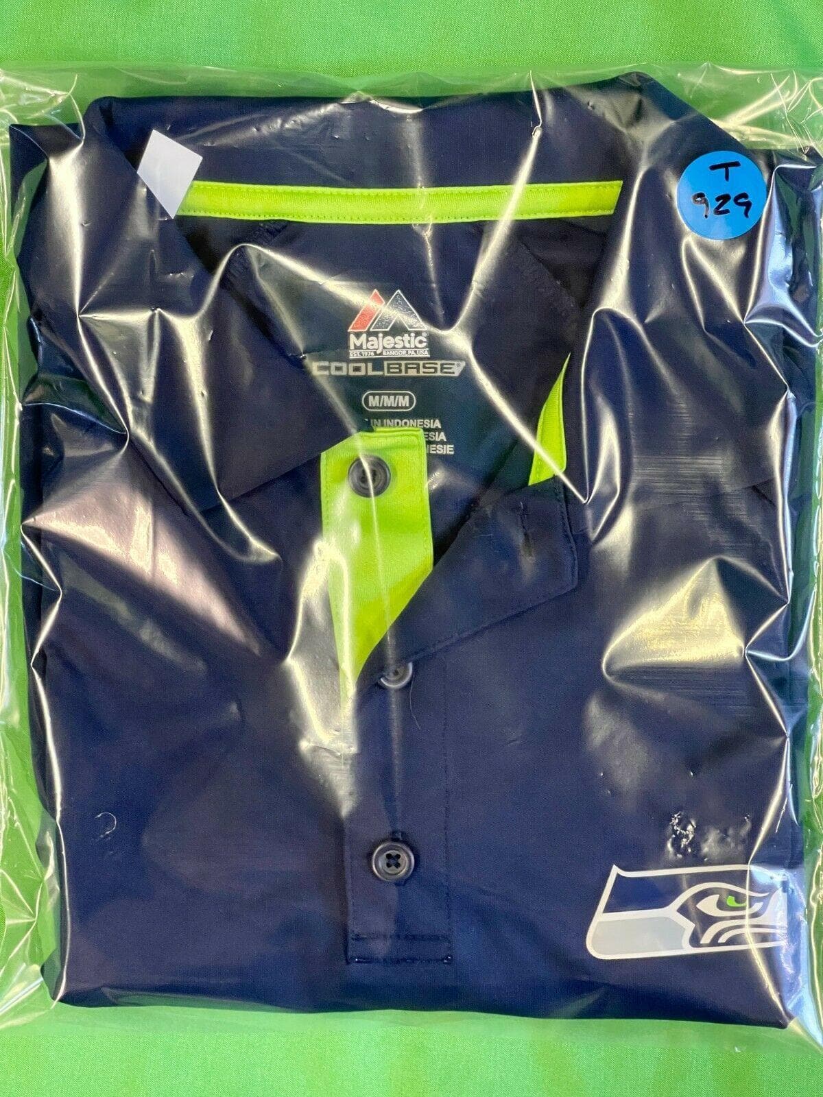 NFL Seattle Seahawks Majestic Cool Base Golf-Polo Shirt Men's Medium