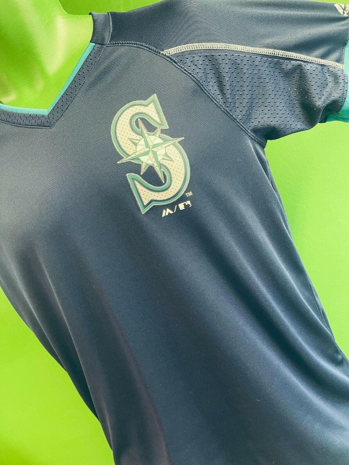 MLB Seattle Mariners Majestic Jersey-Style Top Youth Large 14-16