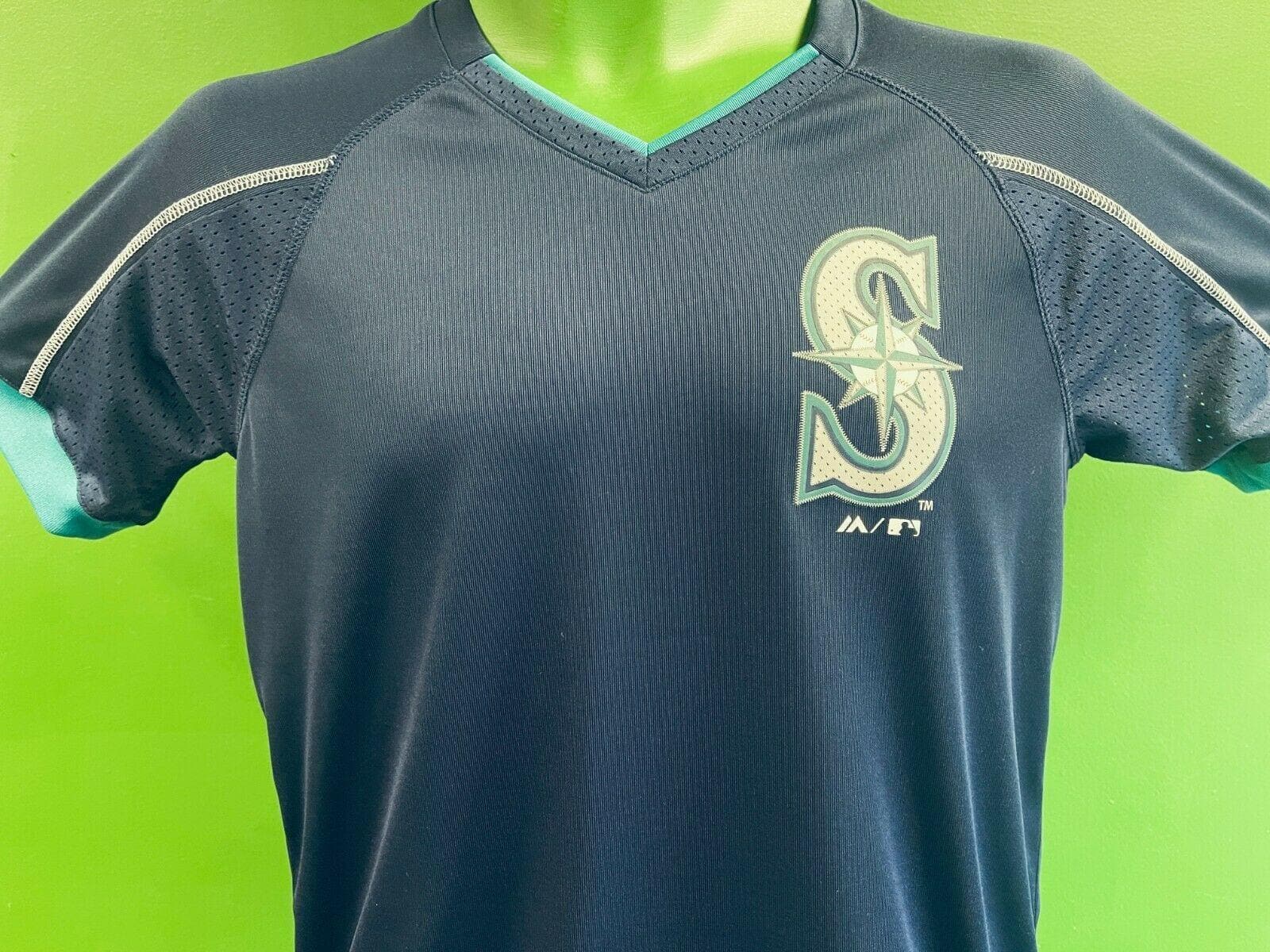 MLB Seattle Mariners Majestic Jersey-Style Top Youth Large 14-16