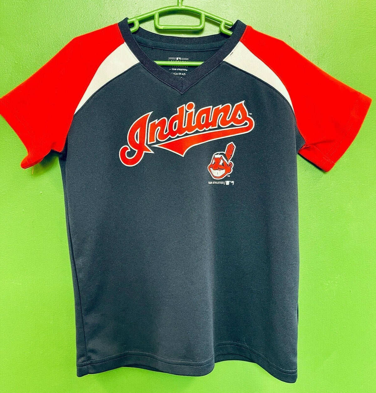 MLB Cleveland Indians Jersey-Style Top Youth X-Small 5
