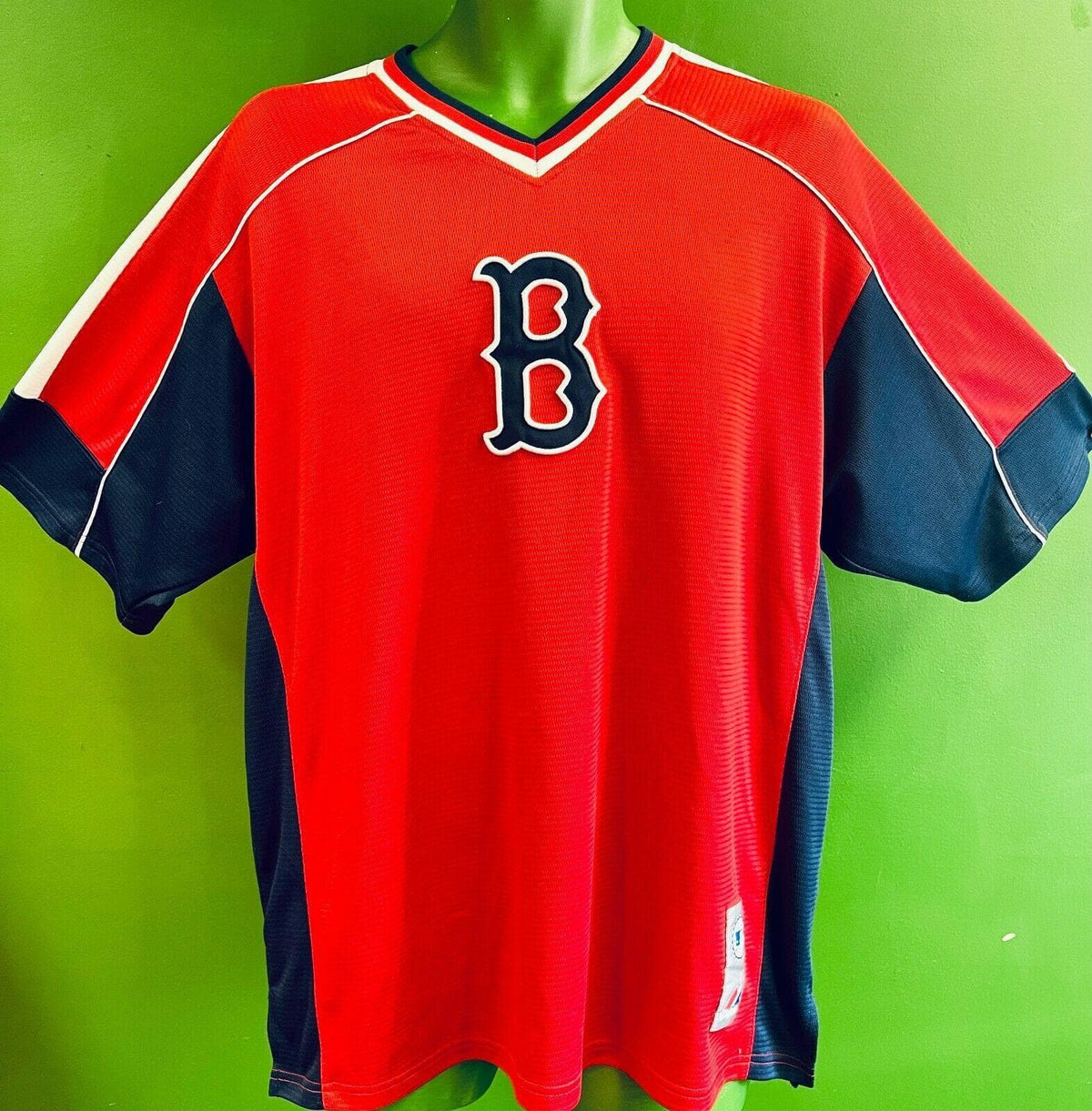 MLB Boston Red Sox Majestic Wicking T-Shirt Embroidered Men's X-Large