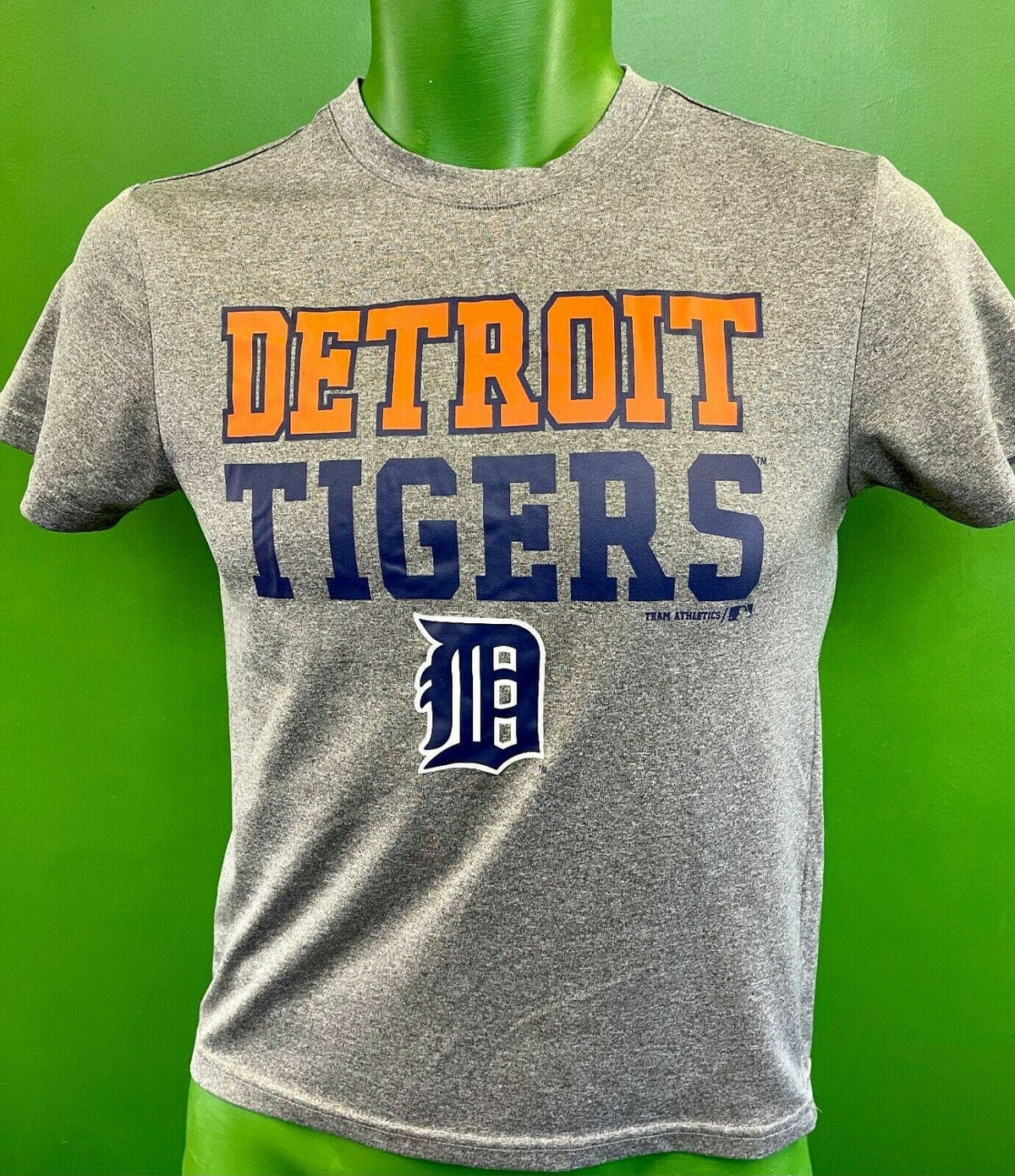MLB Detroit Tigers Grey Wicking T-Shirt Youth Small 6-8