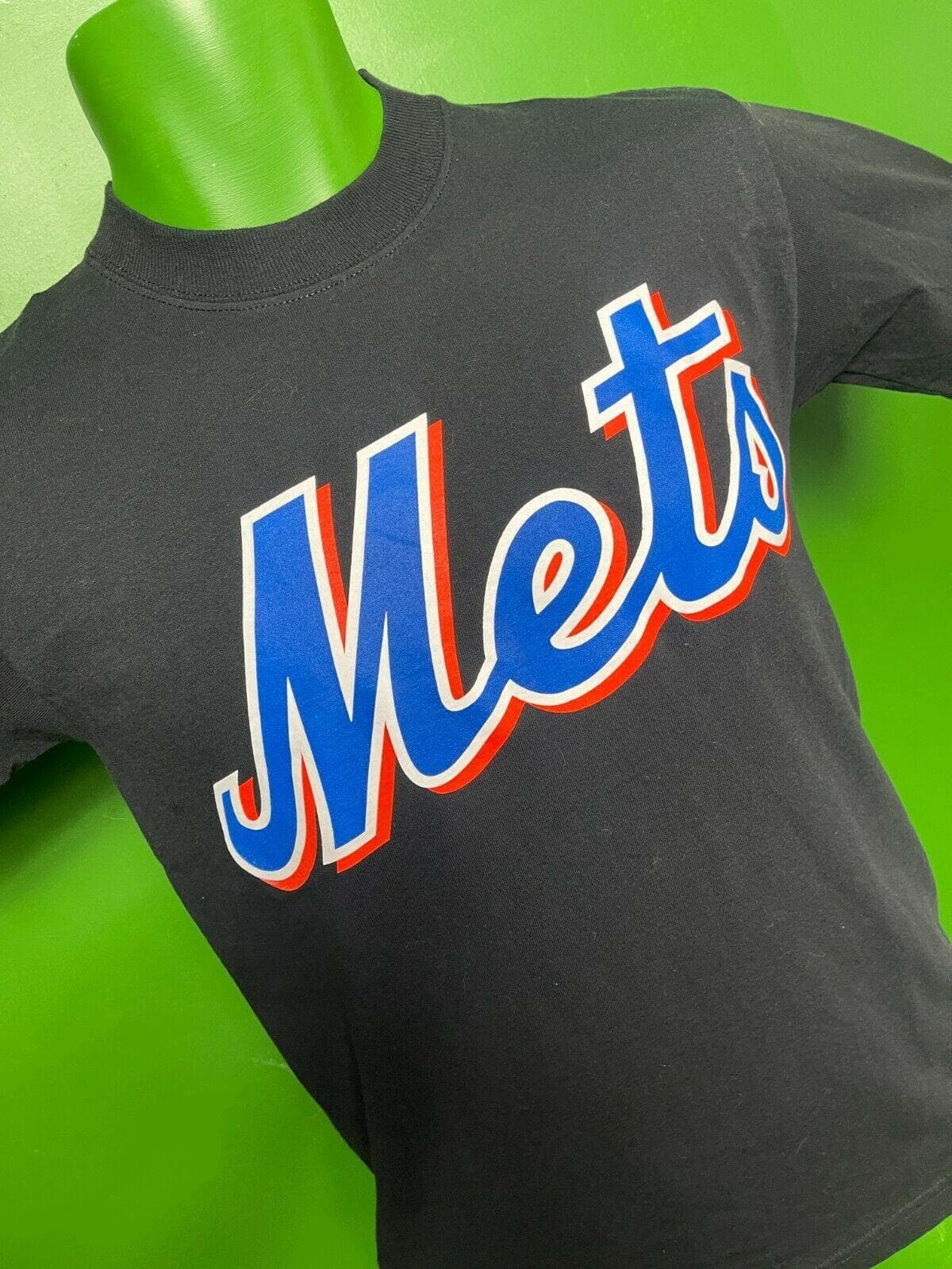 MLB New York Mets Majestic Black T-Shirt Youth Medium 10-12