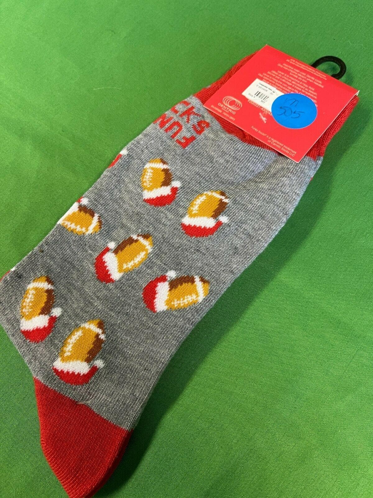 American Football Funky Santa/Christmas Socks Men's OSFM NWT